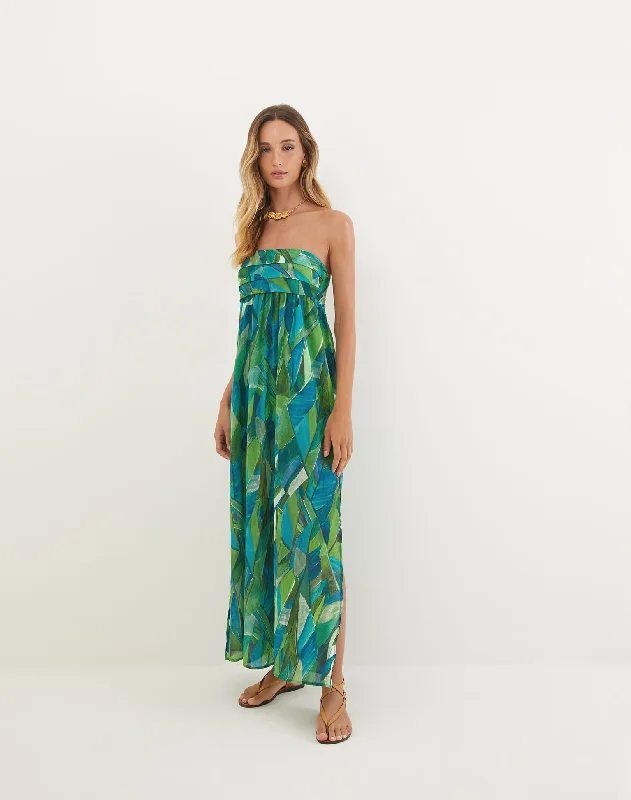 Asymmetrical maxi dress-Davina Maxi Dress - Tropics