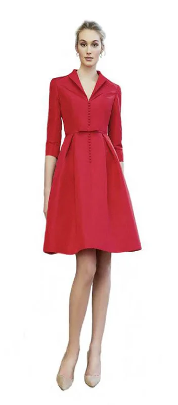 Asymmetrical cocktail dress-3/4 Sleeves Party Dress