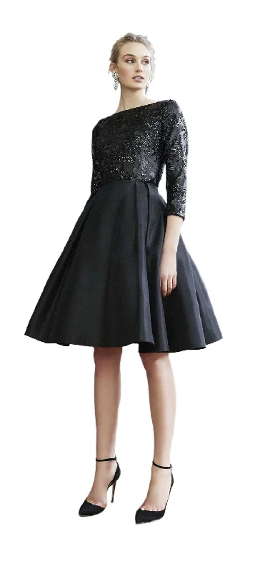 A-line cocktail dress-3/4 Sleeve Party Dress