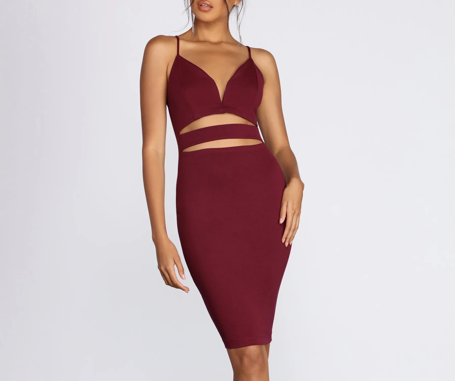 Tiered cocktail dress-Get The Ponte Cut Out Dress